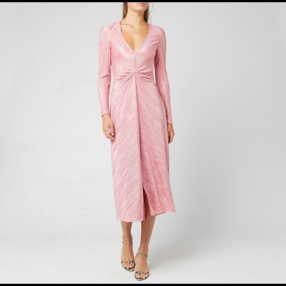 Rotate berge Christensen pink pleated dress